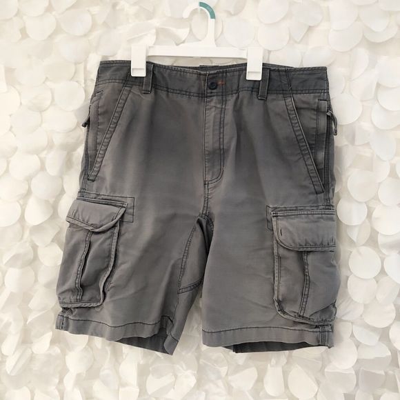 L.L. Bean Other - LL Bean Shorts Mens Size 35 Natural Fit Cargo Shorts Grey Flat Front Fishing